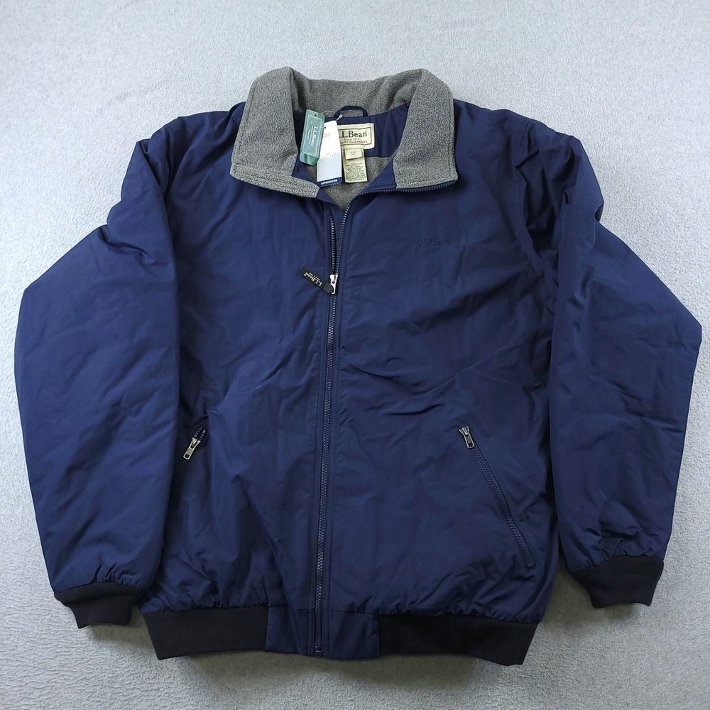 LL Bean Warm Up Jacket Men 2XL Tall Navy 3M Thinsulate Insulated Full Zip Bomber